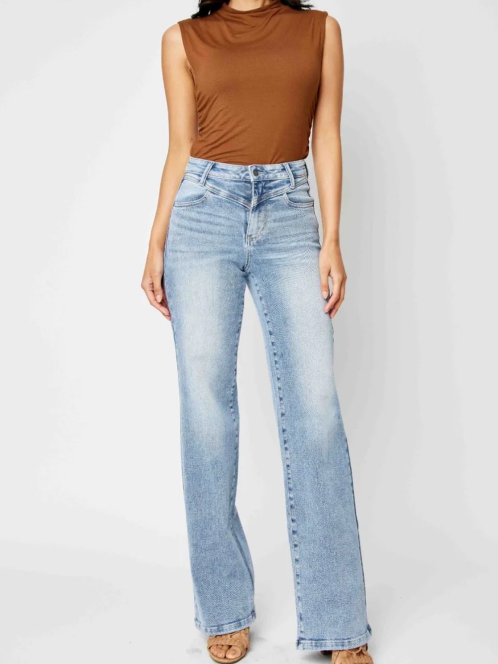 Judy Blue Light Blue High-Rise Wide-Leg Jeans